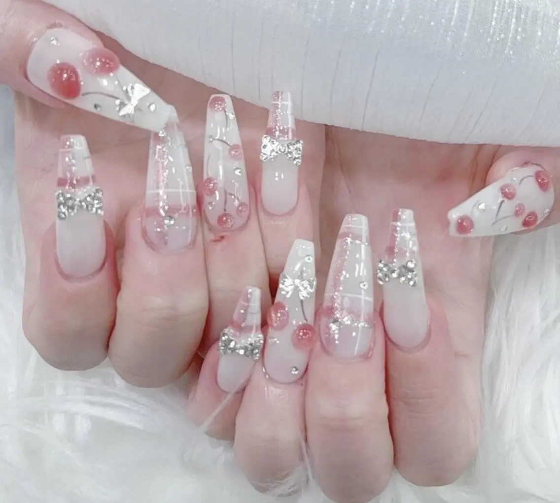 ネイル 成人式 ジェルネイル マグネットネイル 大理石ネイル(マーブル) 持ち込み ハンドネイル K.bi_nail ネイル長さ出し専門店のネイルデザイン