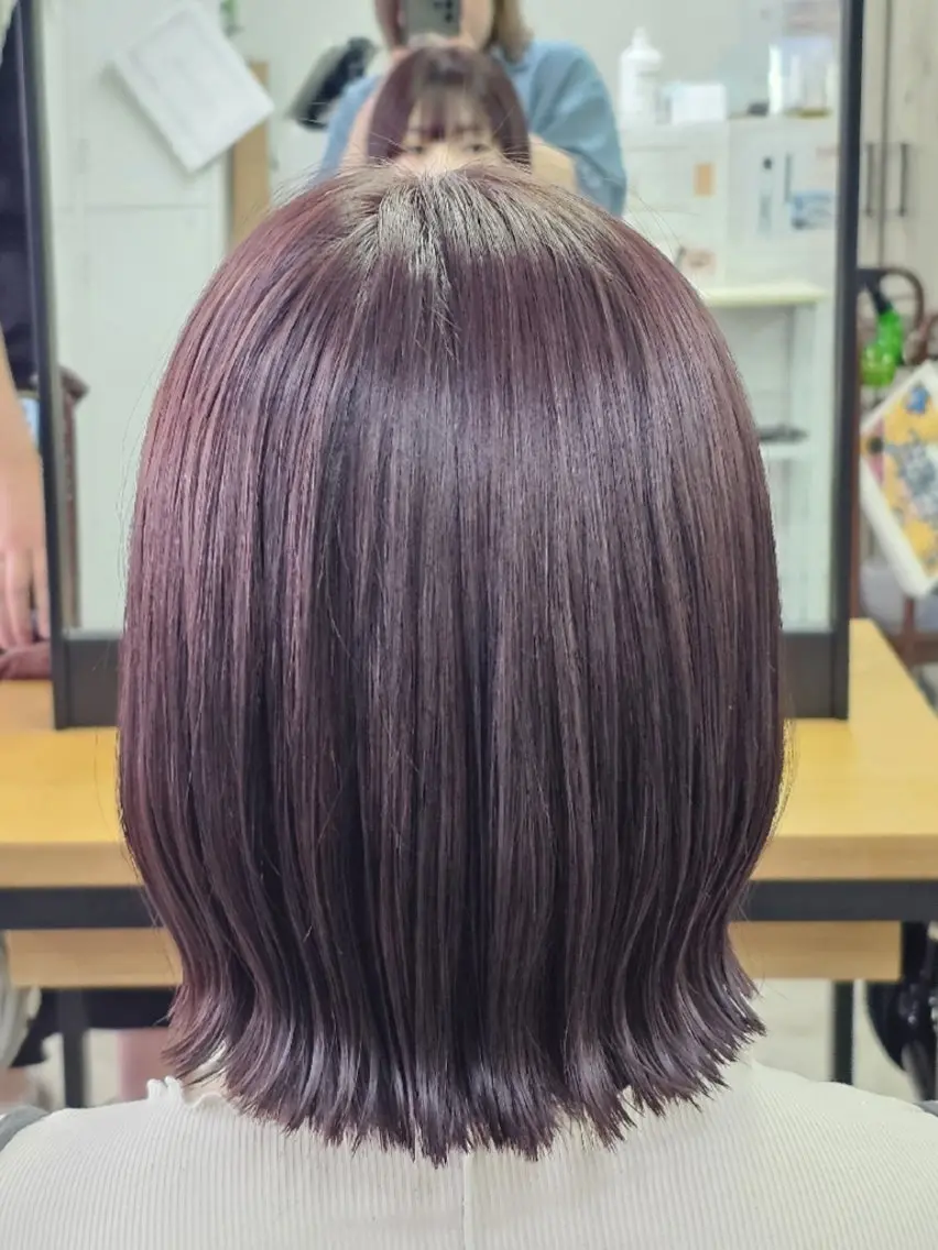カラー ミディアム ラベンダーカラー ラベンダーピンク ピンクカラー 🍀☘️阿部 誉叶☘️🍀のヘアスタイル