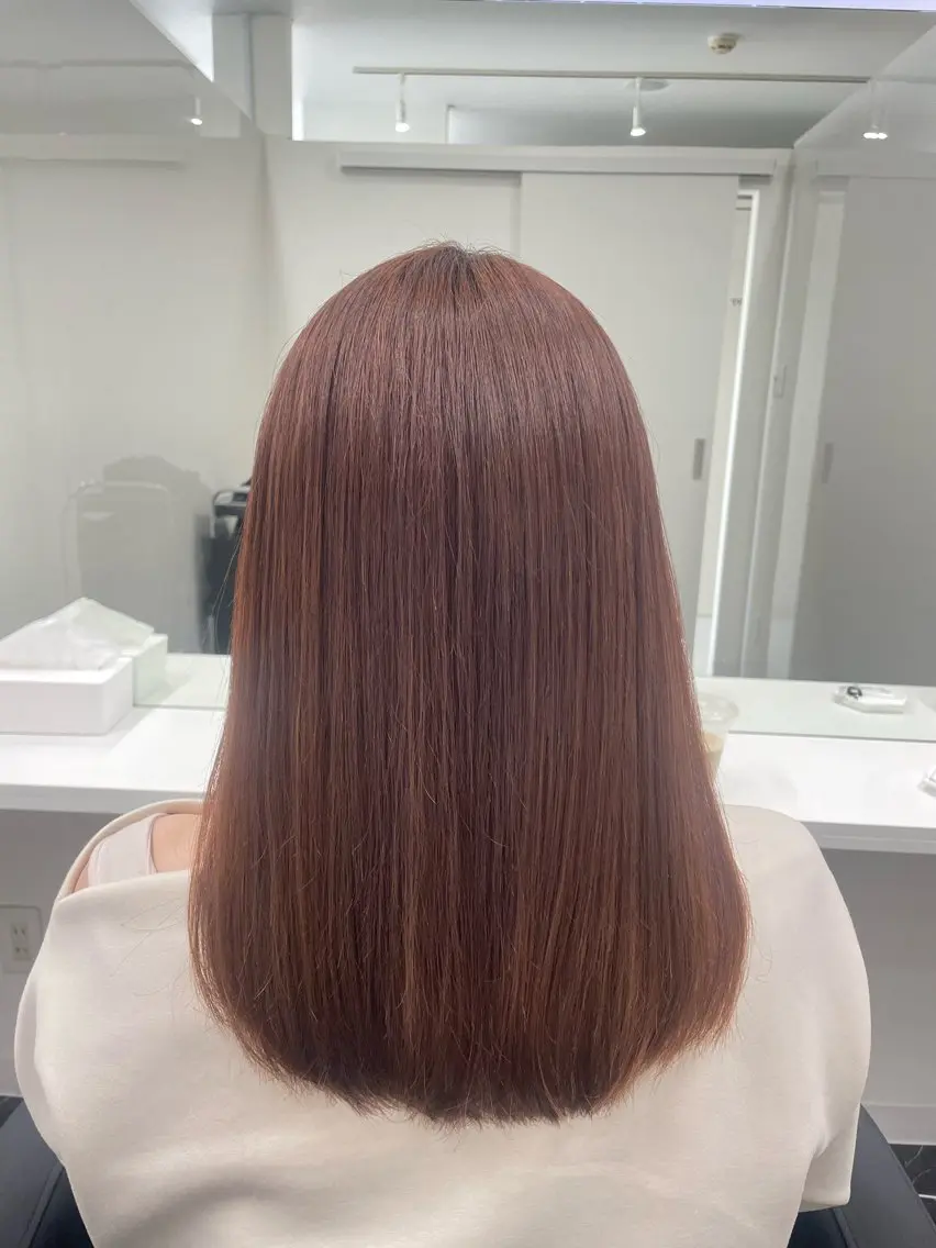 ミディアム パーマ 髪質改善 縮毛矯正 トリートメント Blue/博多/ 水口莉沙のヘアスタイル