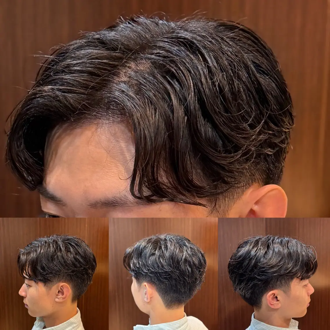 パーマ メンズ カット パーマ 根尾 海咲のヘアスタイル