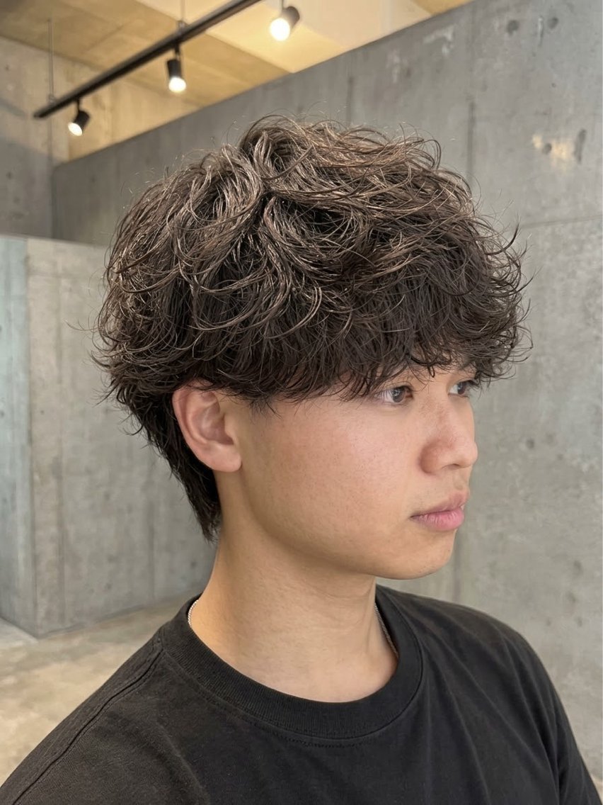 パーマ メンズ カット パーマ シャドウ/ニュアンス パーマ 惇のヘアスタイル