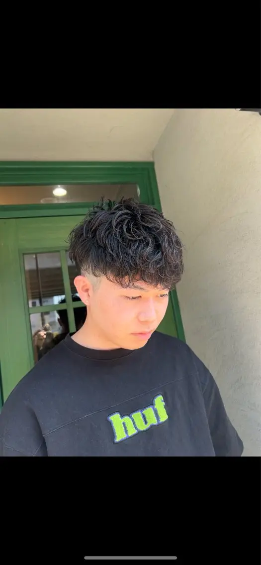 ショート パーマ メンズ マッシュ ショートヘア SHION men's permのヘアスタイル