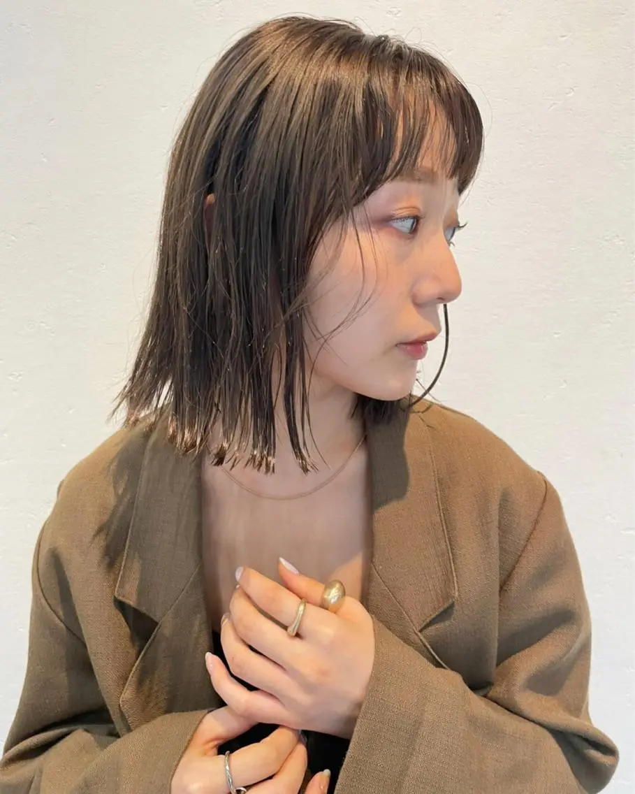 【 🌿ご新規の方🌿 】前髪カット + 透明感カラー + プチトリートメントの写真