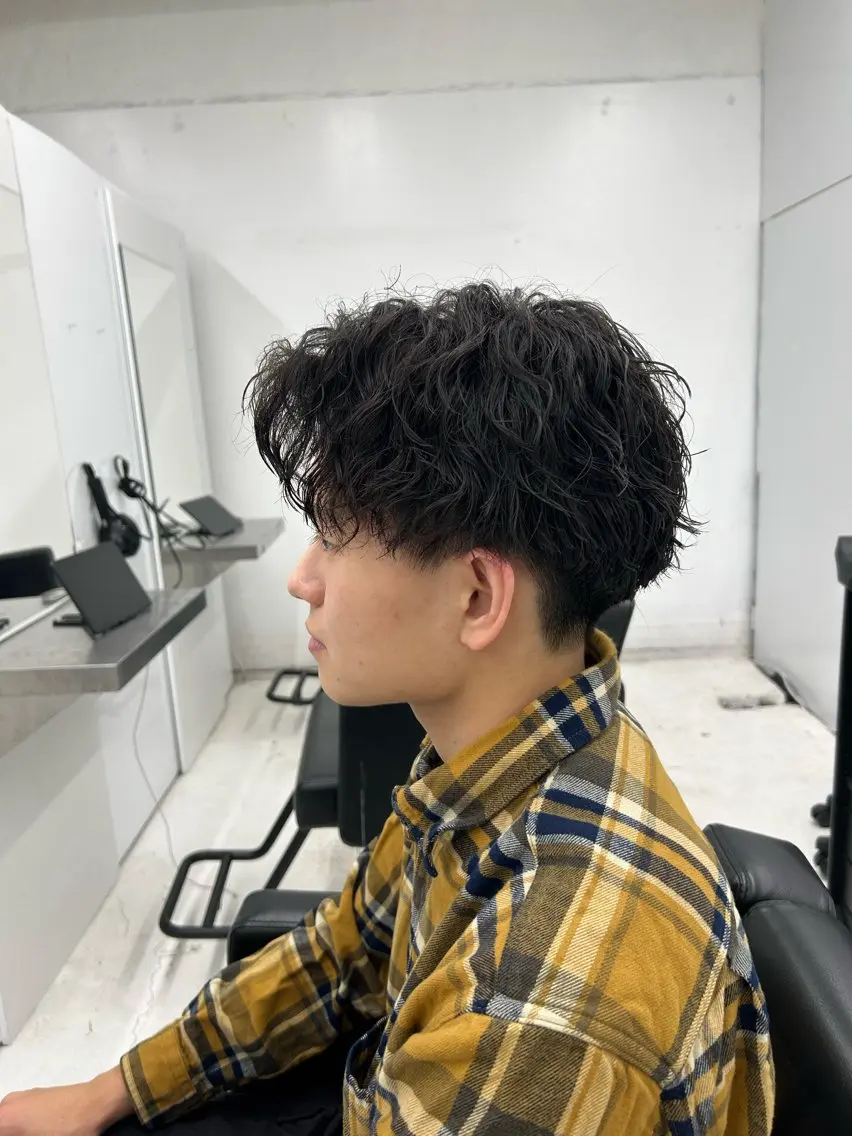 パーマ メンズ カット パーマ 【メンズパーマ特化】 🍏網中勇喜のヘアスタイル