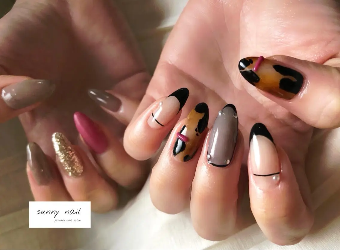 ネイル アートネイル フレンチネイル ジェルネイル ニュアンスネイル パラジェル sunny nailのネイルデザイン