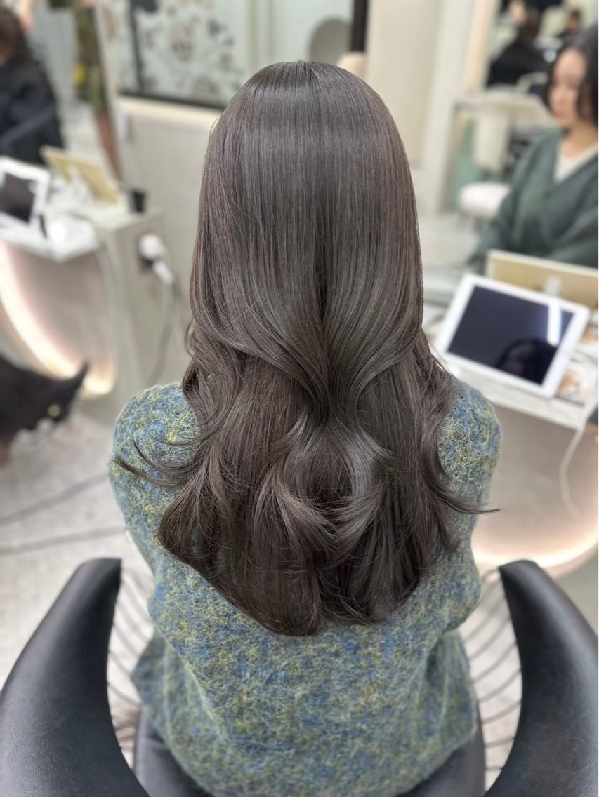 ミディアム カラー パーマ ヘアアレンジ レイヤー/縮毛矯正/ ブリーチなし吉村清志のヘアスタイル