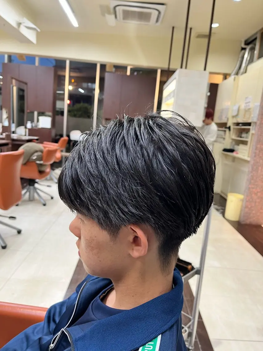 ショート パーマ メンズ マッシュ メンズパーマ シースルーマッシュ 刈り上げ ニュアンスパーマ 🧊メンズ特化🧊 高木航希のヘアスタイル