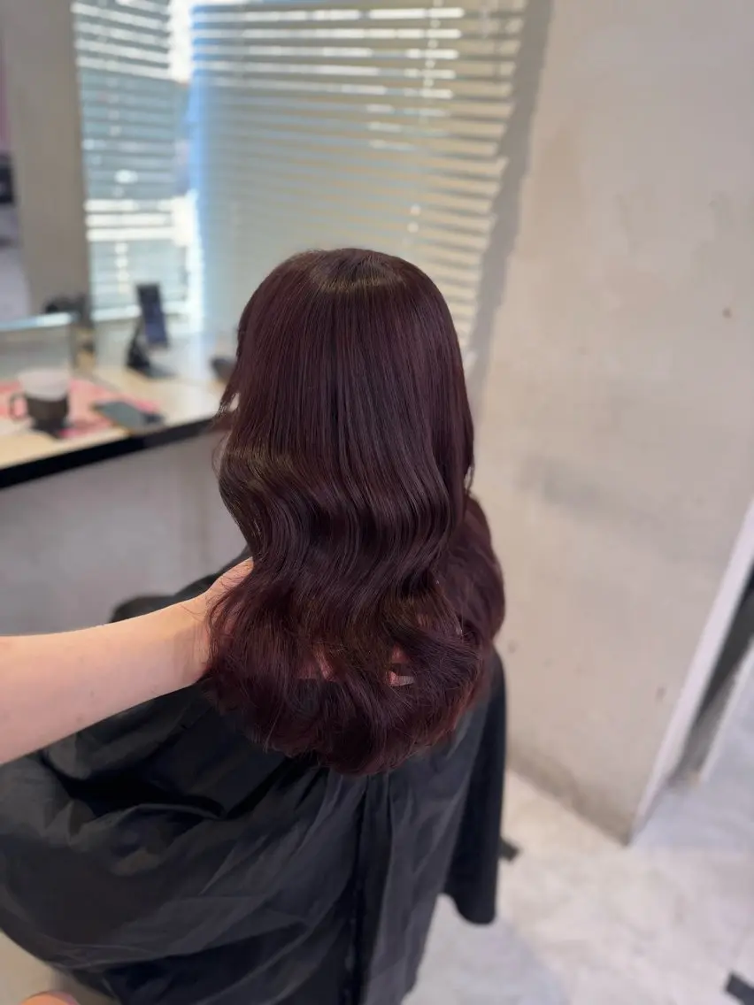 ロング ヘアカラー トリートメント ヘッドスパ ヘアセット ♥️韓国風透明感 暖色misa♥️のヘアスタイル