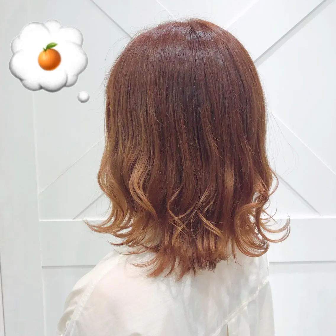 ミディアム カラー オレンジ 🌺ウルフカット職人 新垣渚🐺のヘアスタイル