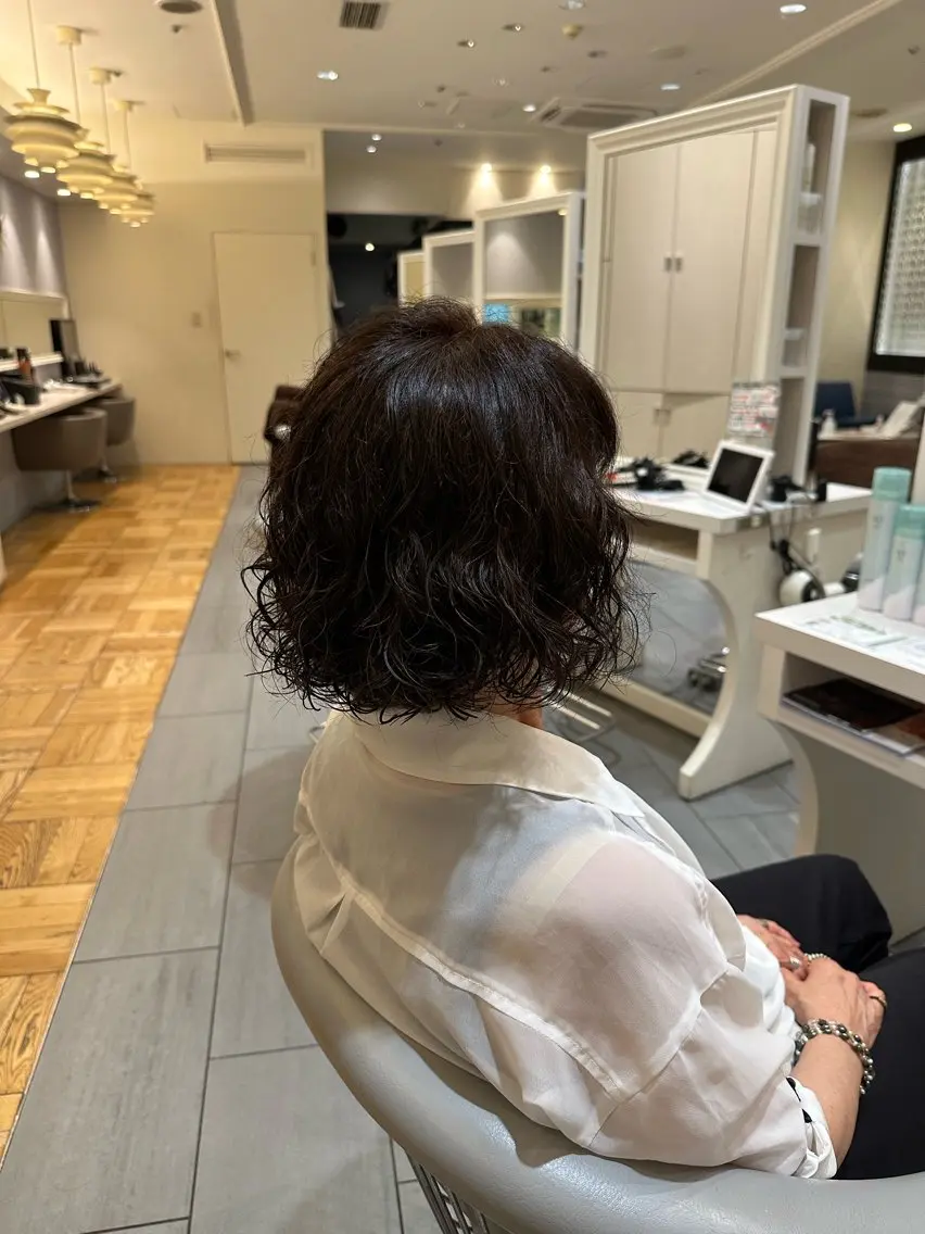 ミディアム パーマ ミディアムパーマ ボブ パーマ キタド アミのヘアスタイル