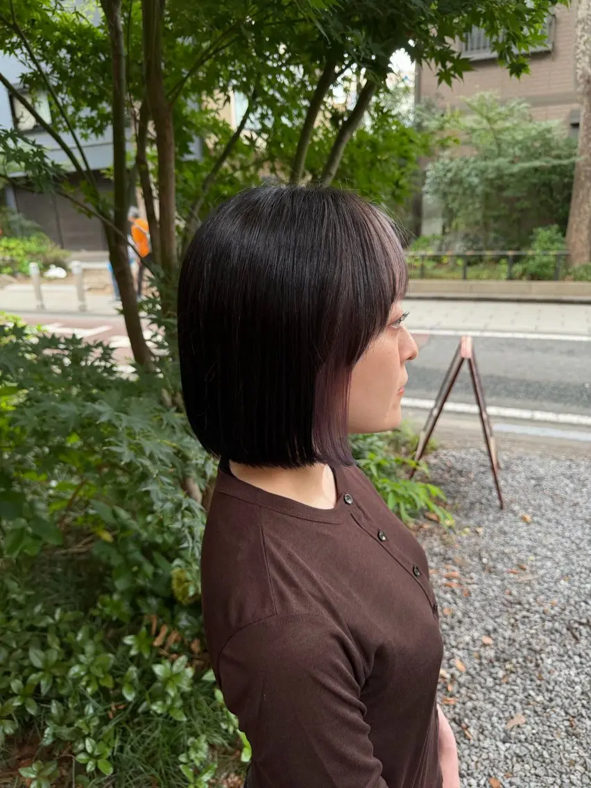 ミディアム カット ヘアカラー トリートメント 空🫧小顔/レイヤー /ショート/似合わせのヘアスタイル