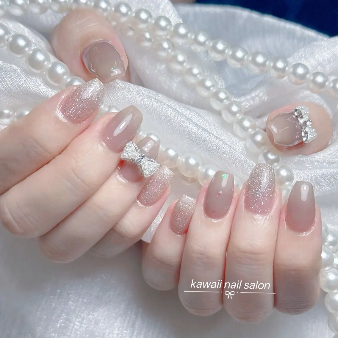 ネイル チークネイル ドット フットネイル フレンチネイル グラデーション Kawaii _Nailのネイルデザイン