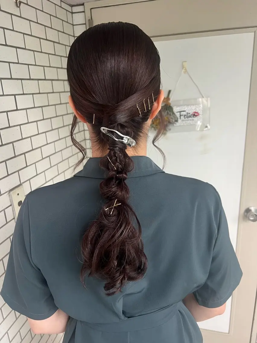 ヘアアレンジ ヘアセット 大人可愛いヘアメイク 💋🧚♀️しずかのヘアスタイル