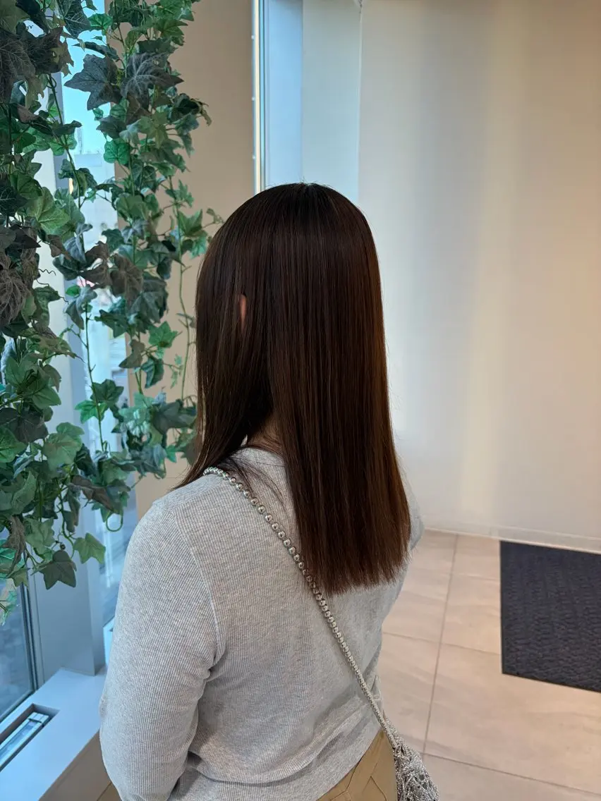 ミディアム 縮毛矯正 縮毛矯正 成清 歩生のヘアスタイル