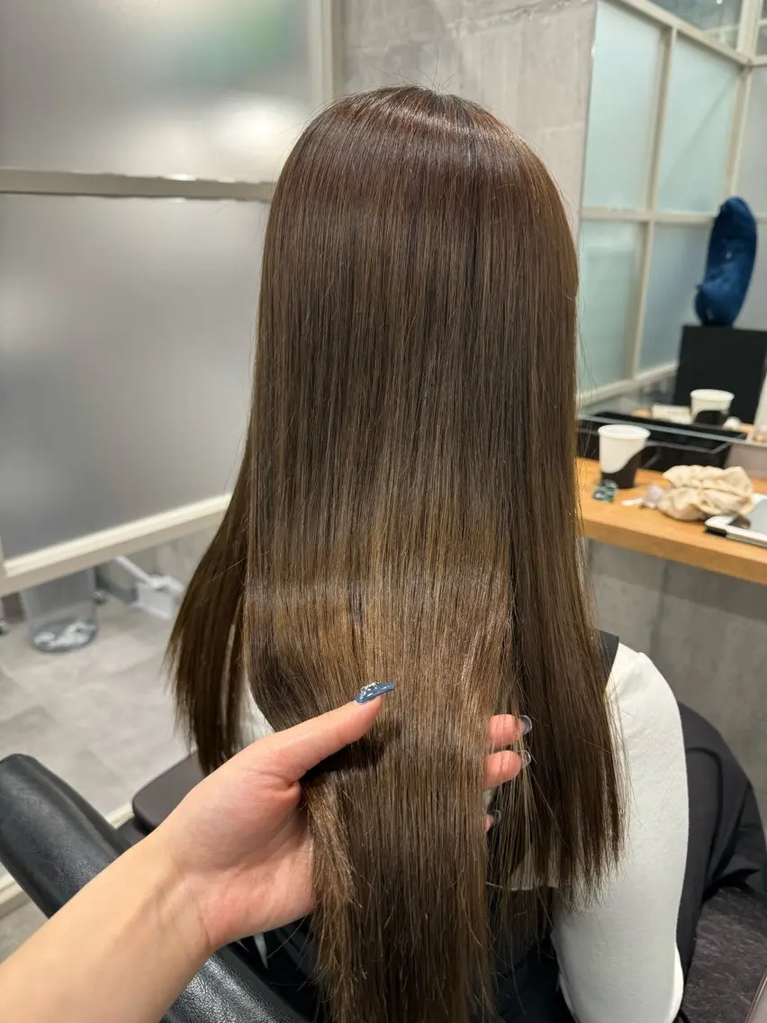 ロング カラー 縮毛矯正 オオカワユウキ 🎀newi池袋のヘアスタイル