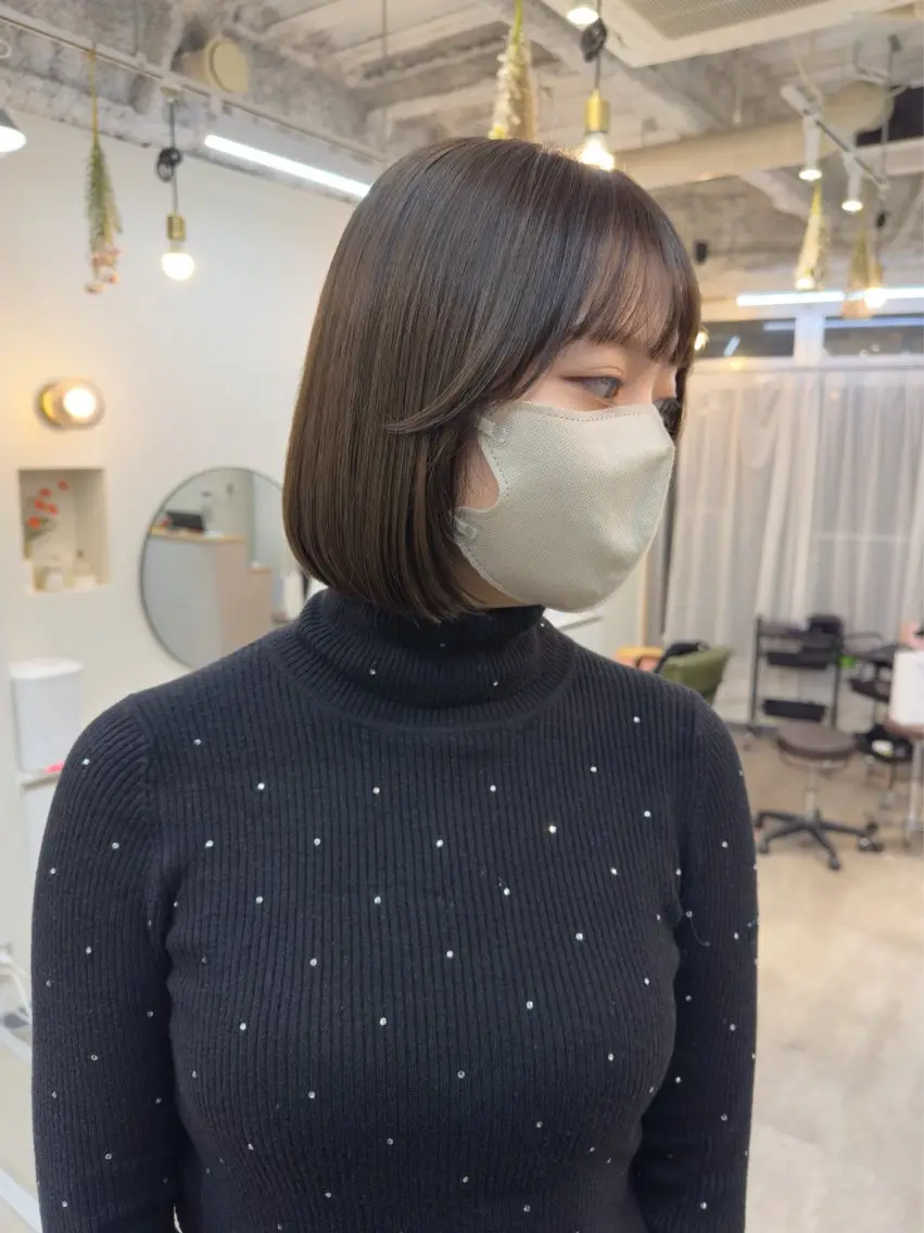 ショート カラー カット ヘアカラー トリートメント レイヤー/顔周り /いいぬまみかのヘアスタイル