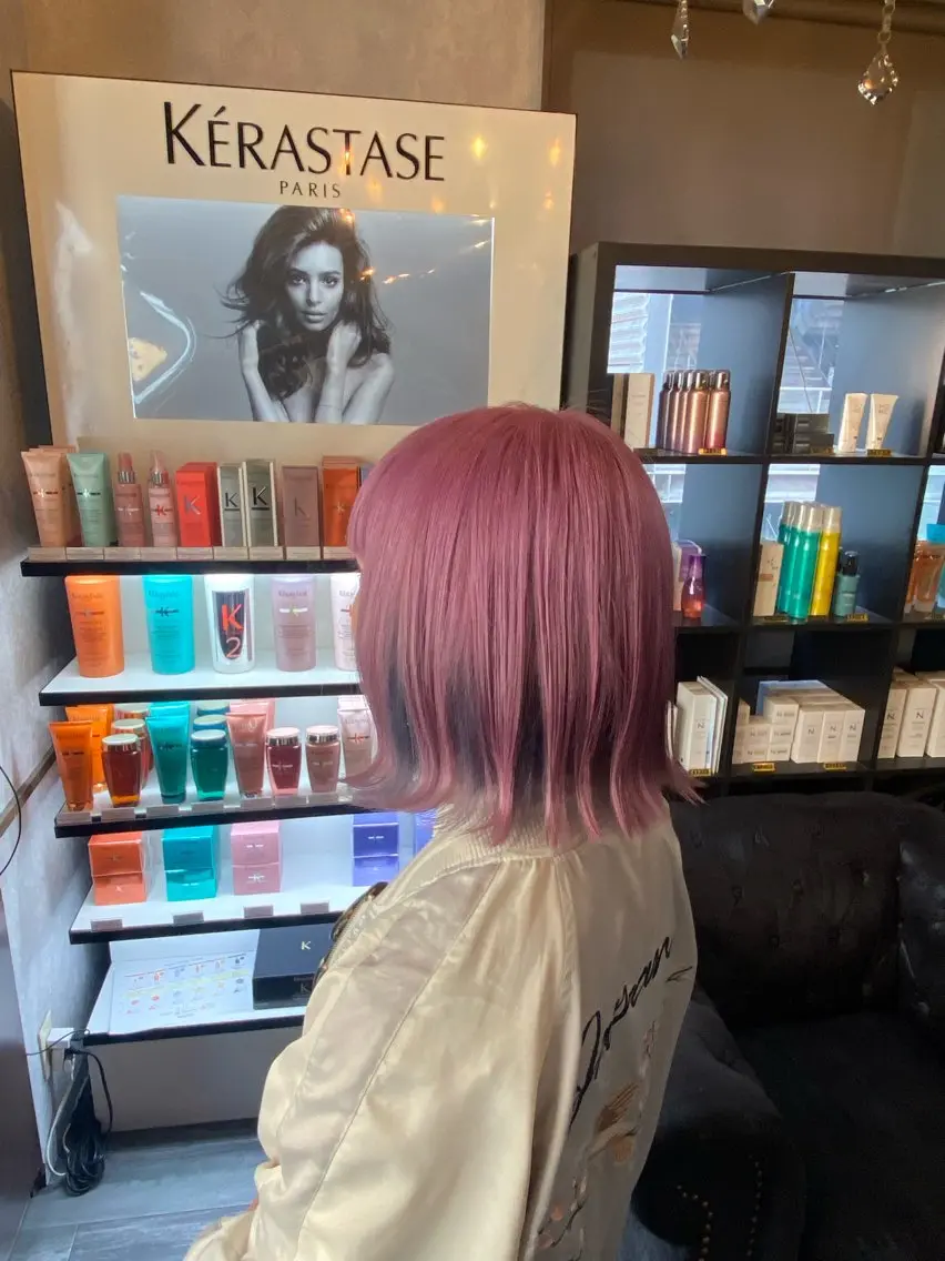ショート カラー インナーカラー ピンクカラー 【KIRAキラ】佐門  翔太のヘアスタイル