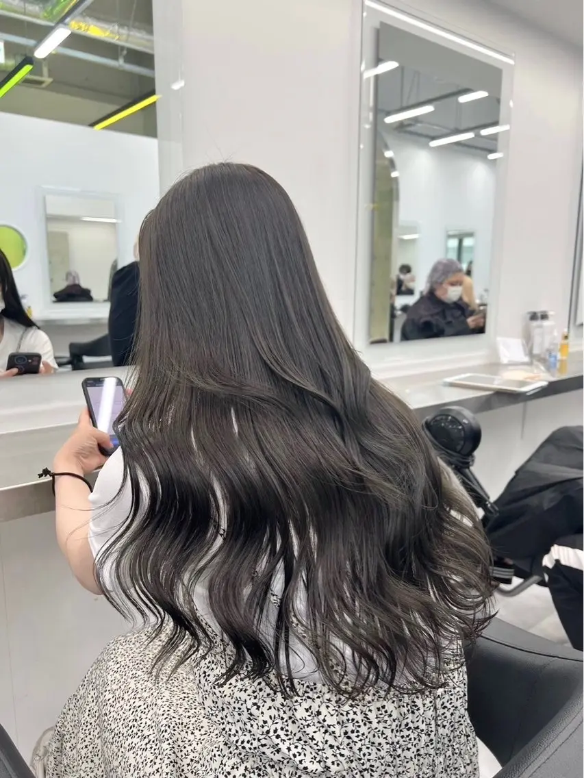 ロング カラー ヘアアレンジ メンズ ヘアカラー さくら🍒 暖色カラー/髪質改善のヘアスタイル