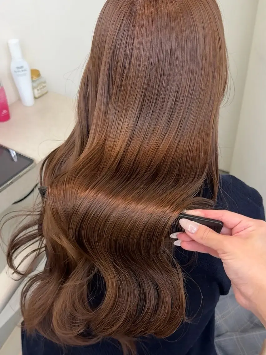 カラー ブリーチ ブリーチなしカラー ヘアカラー 艶カラー/髪質改善 /名駅/KONOKAのヘアスタイル