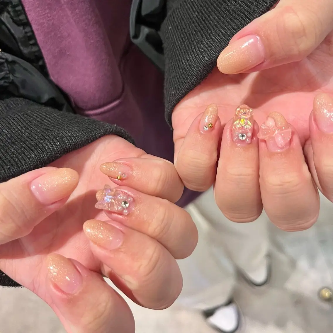 ネイル フラッシュネイル フットネイル ジェルネイル ラメ(グリッター) ラメグラデーション ネイルサロン ⭐︎Linoのその他イメージ