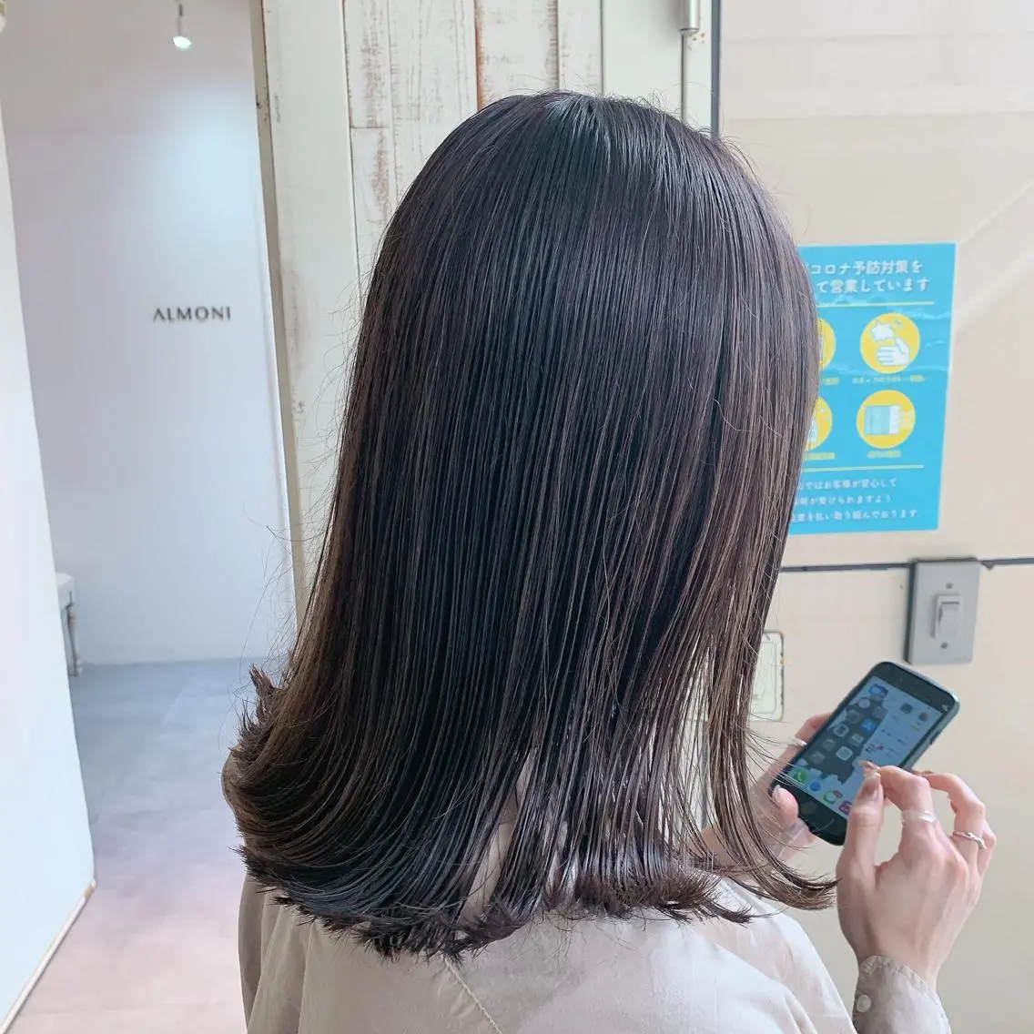 ミディアム カラー ヘアアレンジ イルミナカラー ラベンダーカラー 外ハネヘア 似合わせhair🔸 アサダ　タカコ🔸のヘアスタイル
