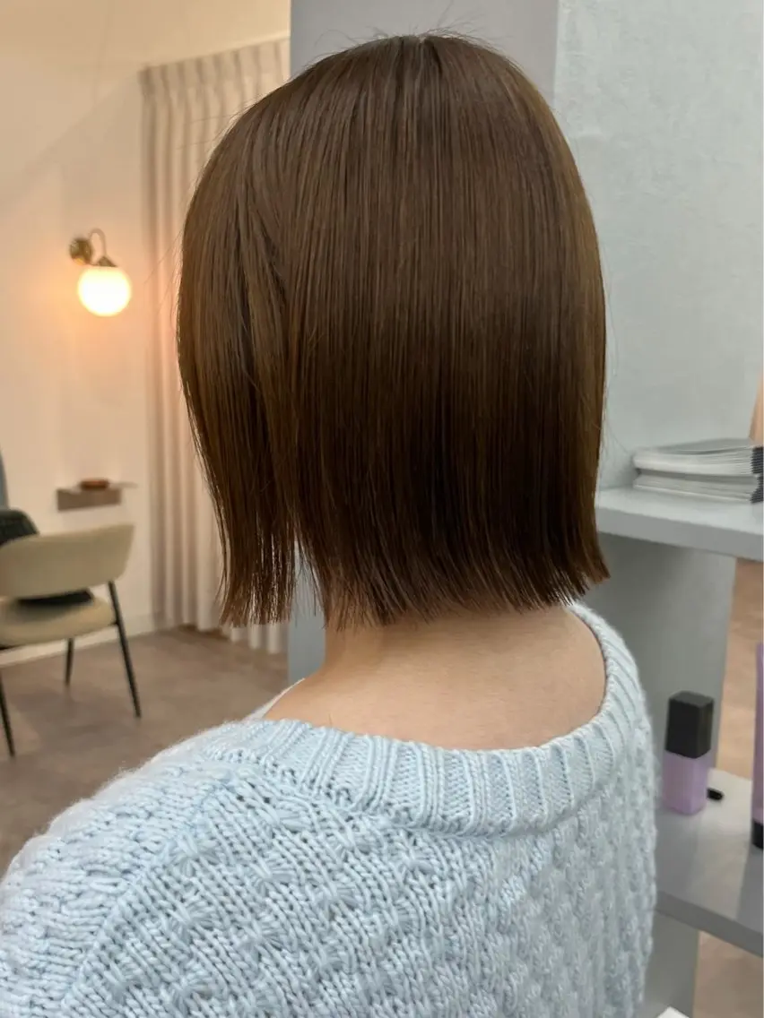ショート カラー ベージュカラー ヘーゼル カット ヘアカラー トリートメント 駒場 まといのヘアスタイル