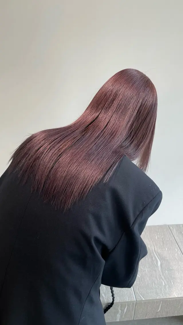 ロング カラー 透明感カラー HARUKA/原宿 ショートカットモデルのヘアスタイル