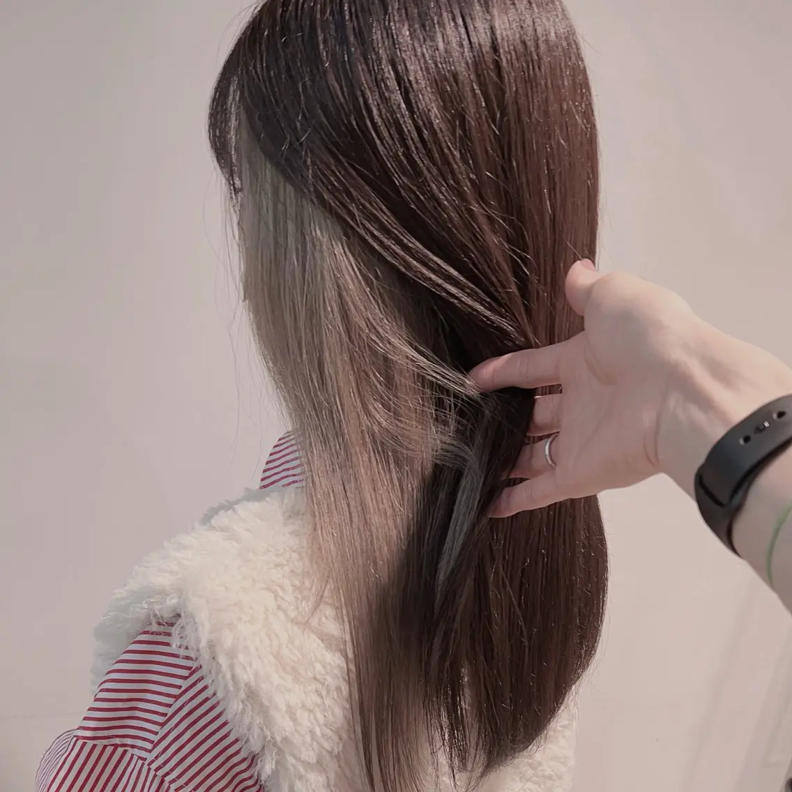ロング カラー ヘアカラー トリートメント ヘッドスパ ヘアセット 𓏸レイヤー髪質改善 透けカラーカノン🫧のヘアスタイル