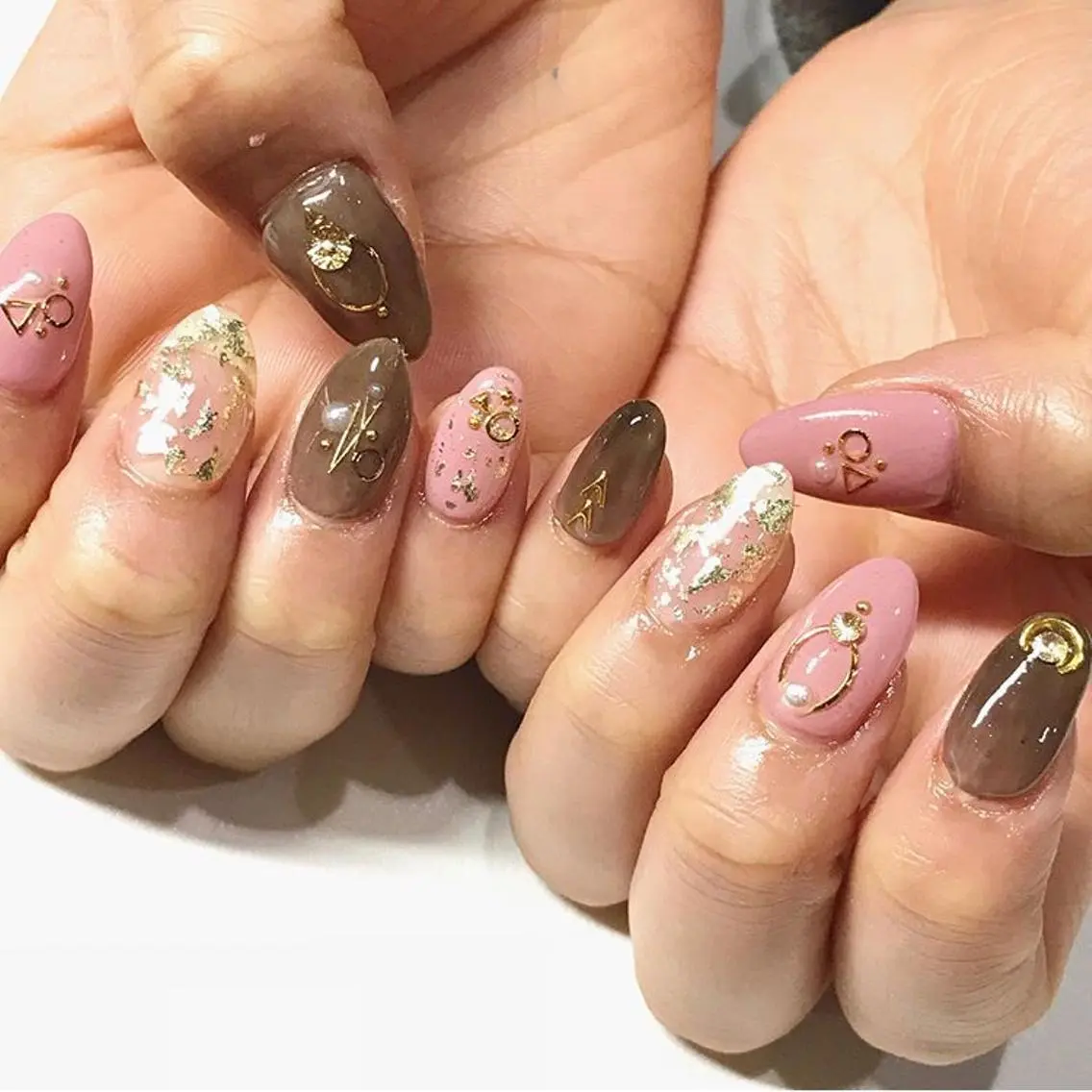 ネイル 渋谷／チップ長さ出し 👑アプレgel-xのネイルデザイン