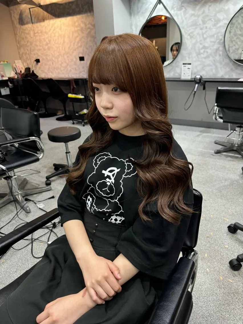 ロング エクステ カット ヘアカラー エクステ 👑最高級エクステ 👑新宿/タイセイのヘアスタイル