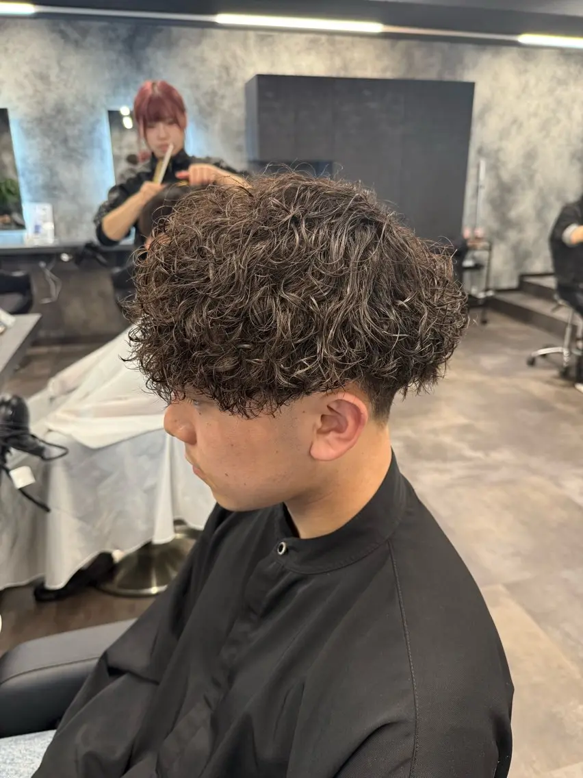 ショート カラー パーマ ヘアアレンジ メンズ キッズ 🔷横浜1のパーマ 職人🔷将太郎のヘアスタイル