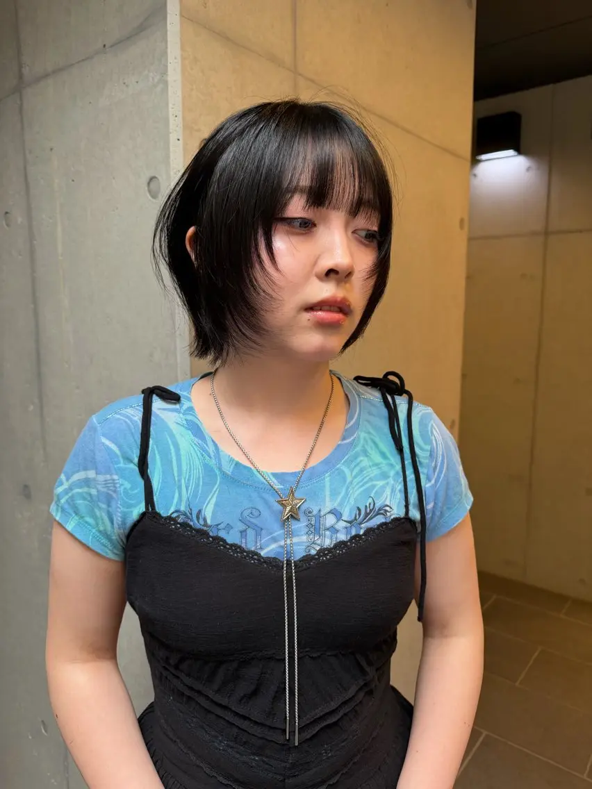 ショート カラー ボブレイヤー ショートレイヤー ボブ レイヤーカット ショートヘア カット ヘアカラー 似合わせウルフ/ レイヤー/山本祐輔のヘアスタイル