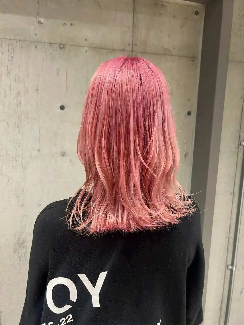 セミロング カット ヘアカラー トリートメント 柔め透明感血色カラー 暖色/レイヤー/ゆいのヘアスタイル