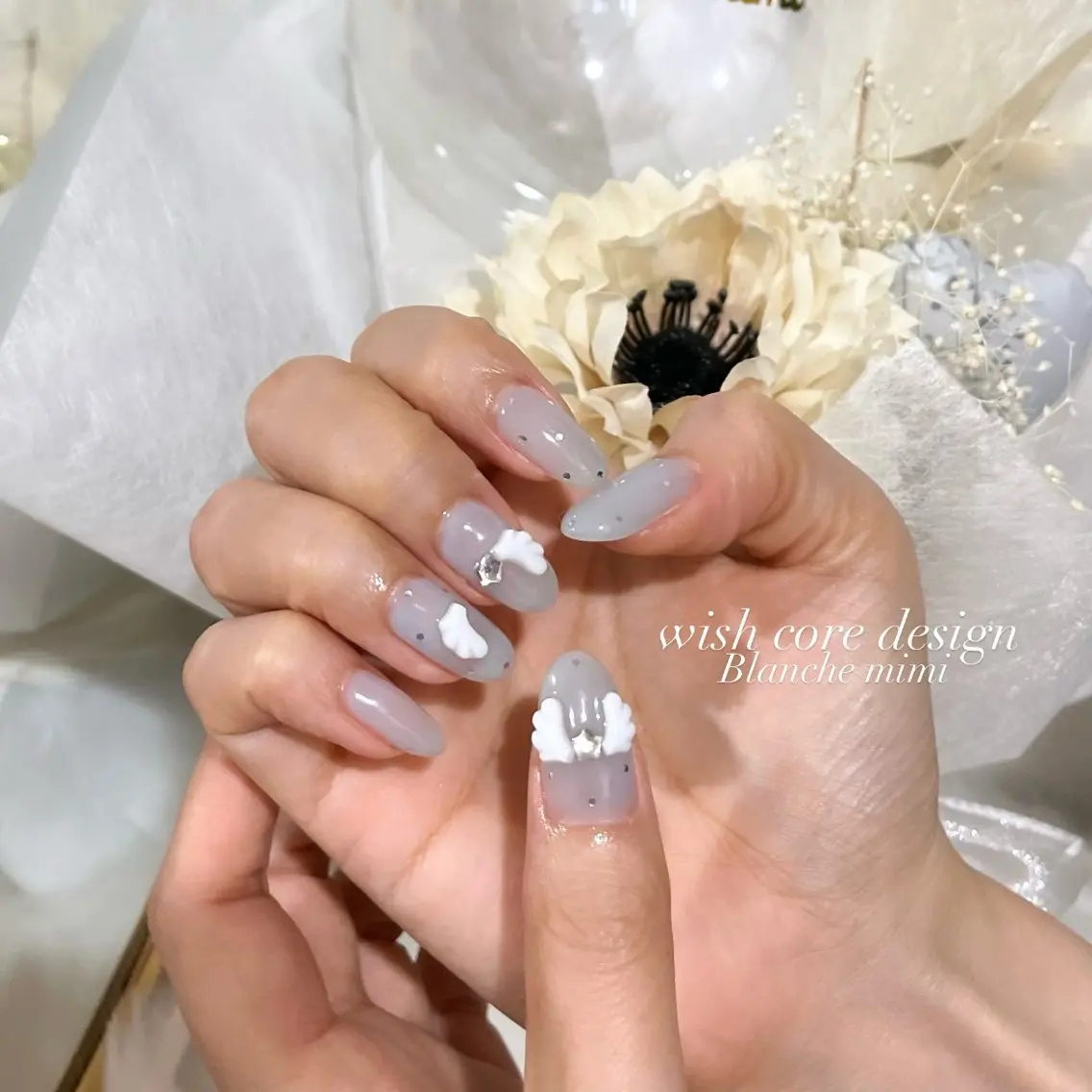 ネイル ハンドネイル Blanche mimi.u_aのネイルデザイン