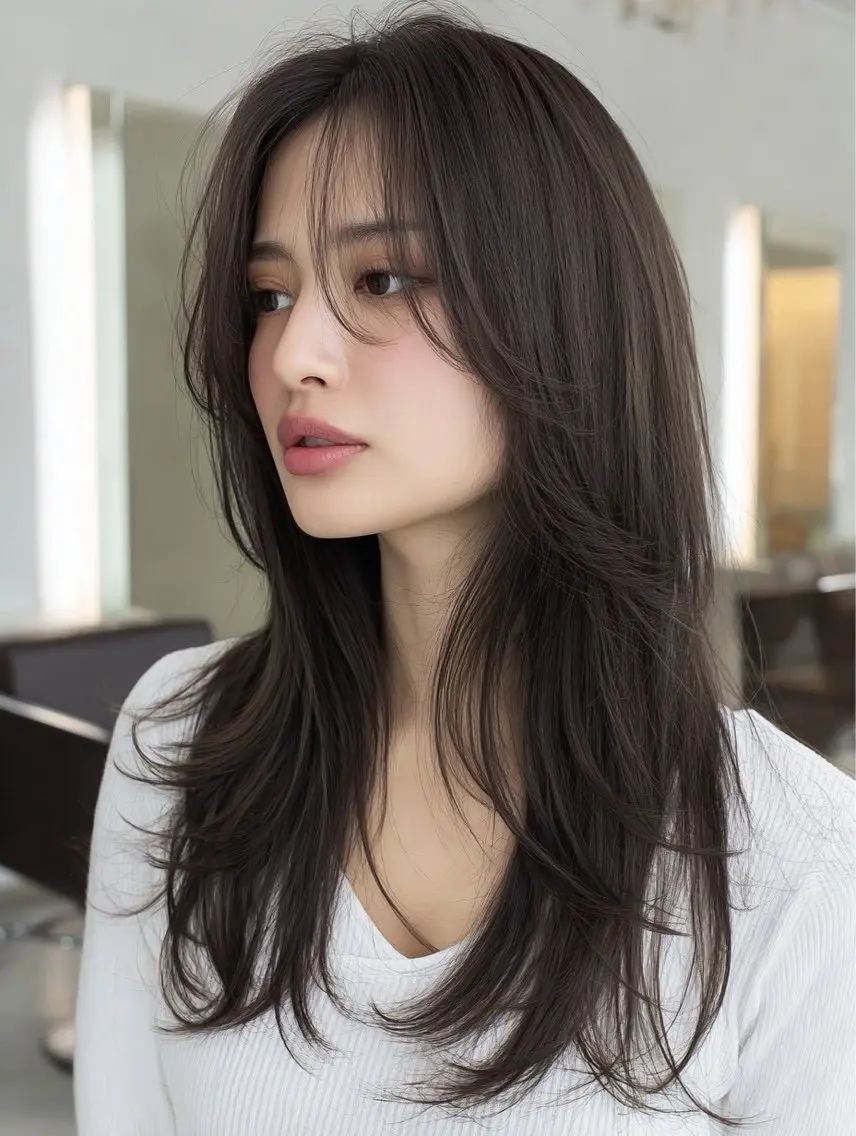 ロング カラー ヘアカラー 韓国×艶ハイトーンが かわいい✨️リオ🍒のヘアスタイル