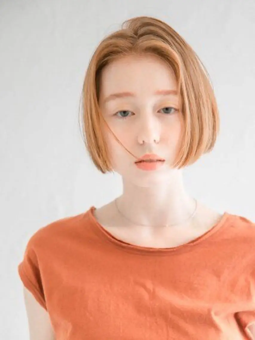ショート カラー 丸みショート ボブ ショートヘア 小顔カット 縮毛矯正 💎ハイライトカラー /髪質改善カラー💎のヘアスタイル