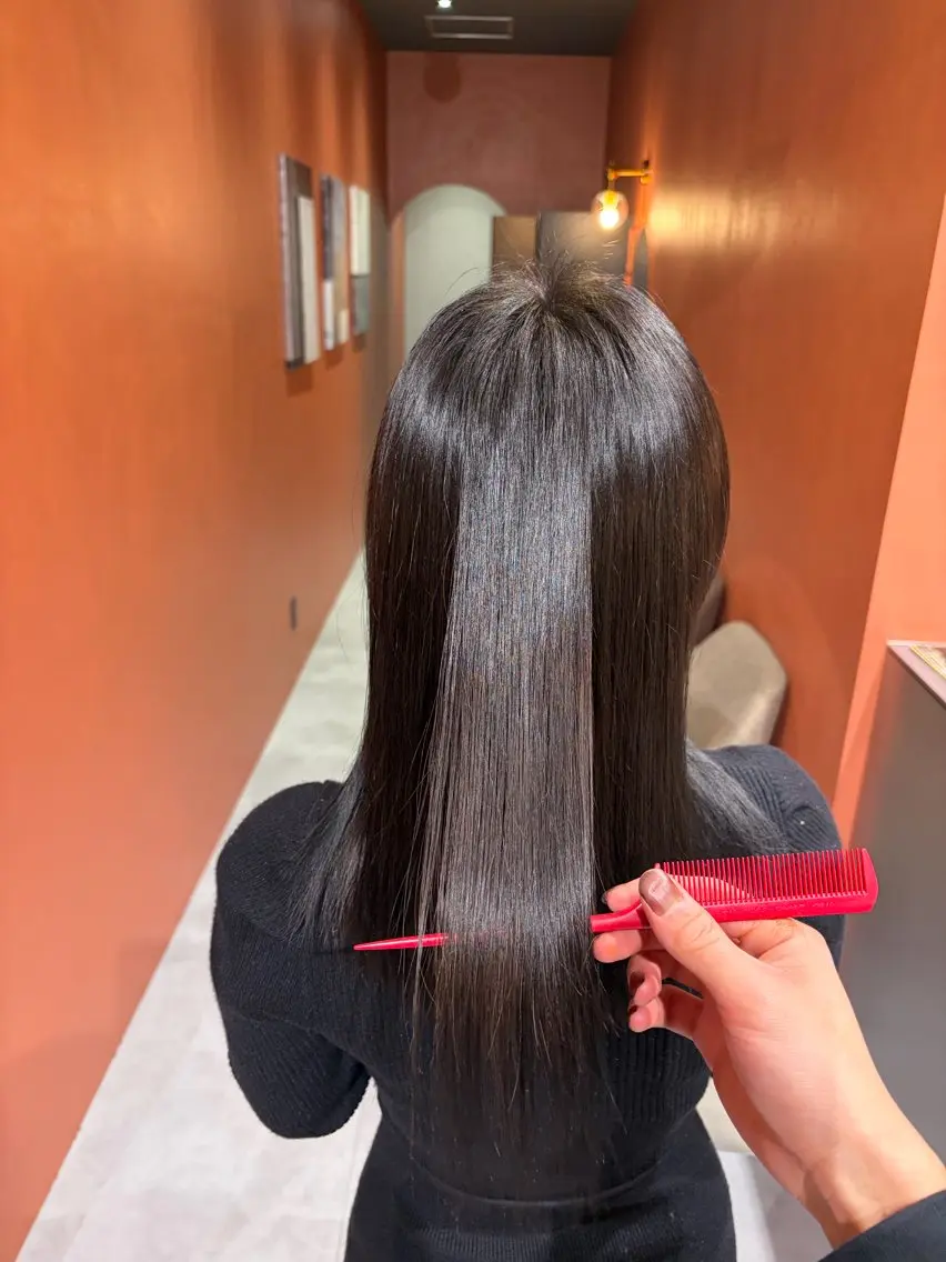 ミディアム 髪質改善 トリートメント ヘアカラー 似合わせカラー🖤 はると🖤のヘアスタイル