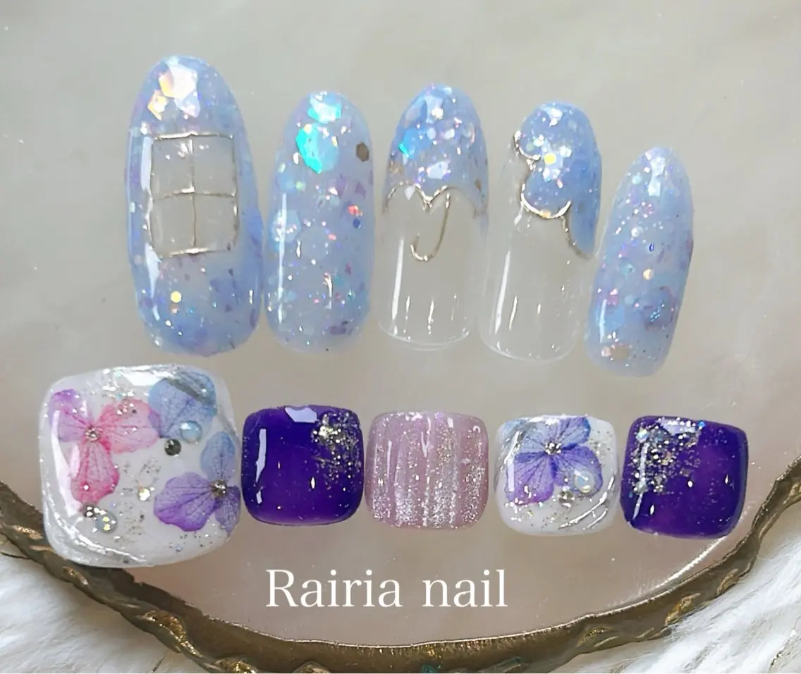 ネイル アートネイル ジェルネイル 持ち込み ニュアンスネイル パラジェル Rairia nail本八幡店のネイルデザイン