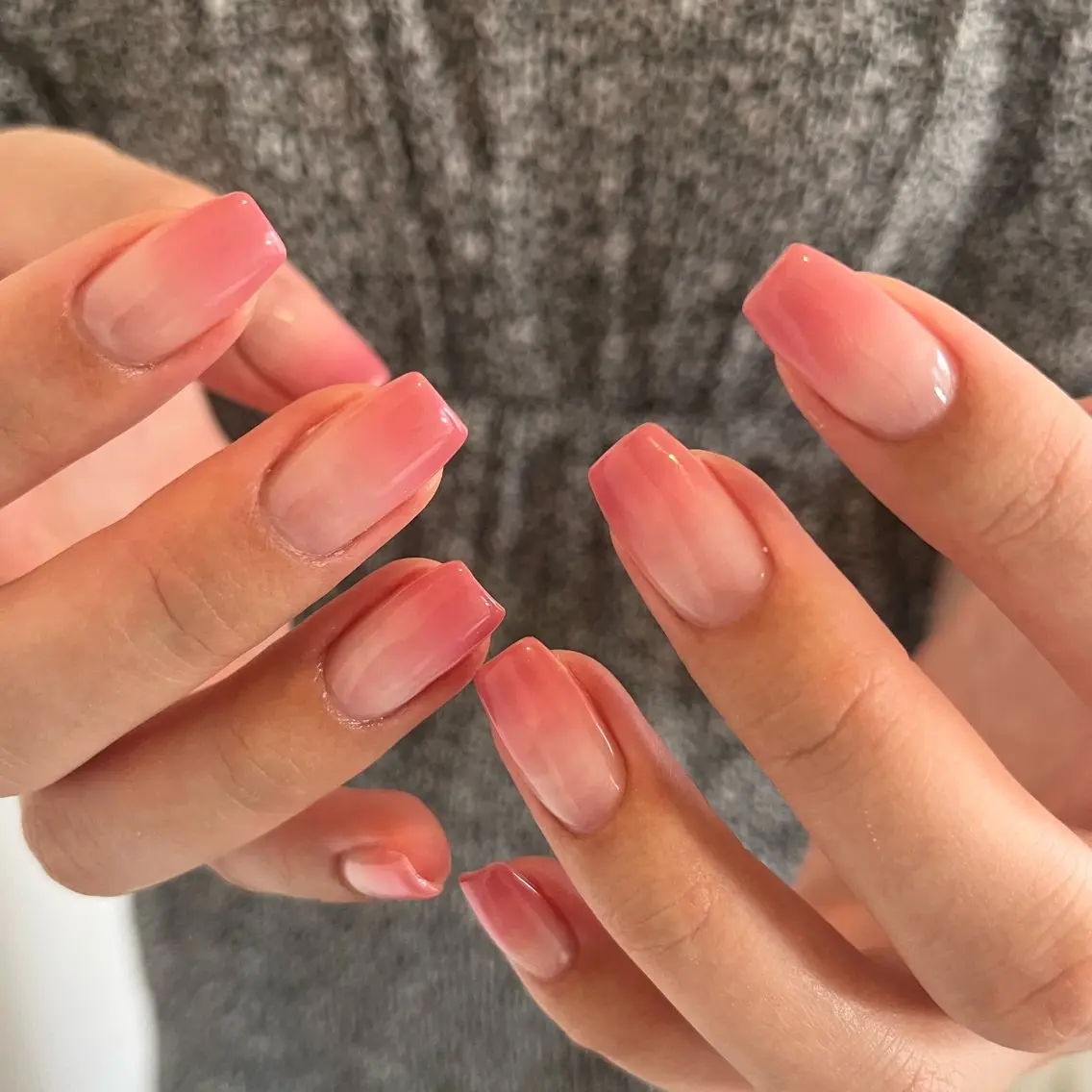 ネイル グラデーション オフィスネイル ピンク luster shihoのネイルデザイン