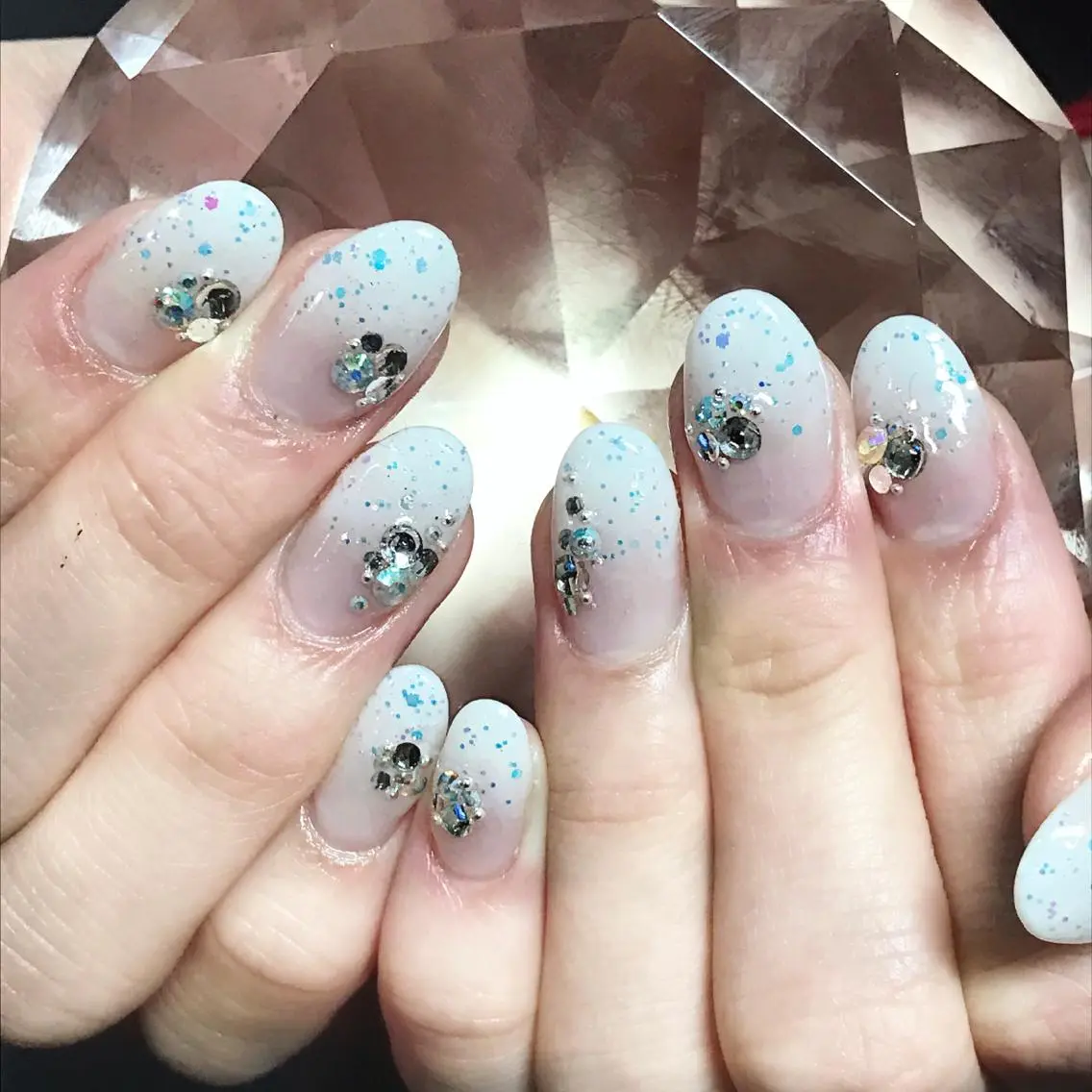ネイル スカルプネイル 渋谷/チップ長さ出し 👑アプレgel-xのネイルデザイン