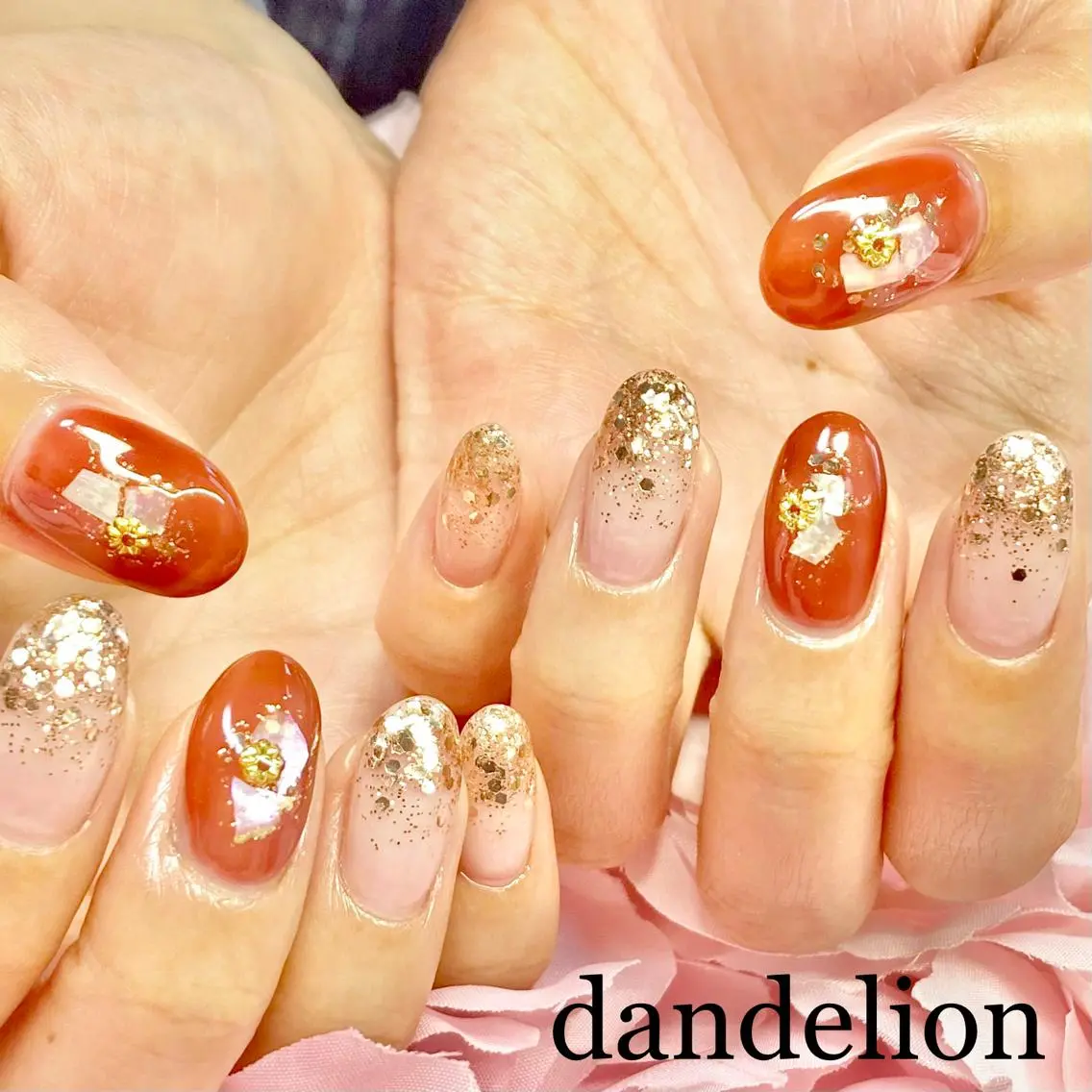 ネイル ハンドネイル ハンドケア dandelion ダンデライオンのネイルデザイン