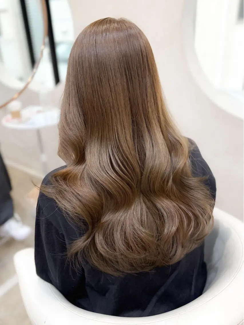 ミディアム カラー カット ヘアカラー トリートメント ミディアム/顔周り/ ベージュ🌼mayuのヘアスタイル