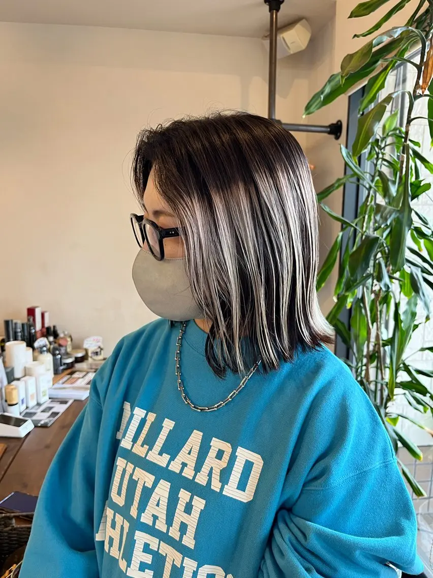 ミディアム カラー カット ヘアカラー トリートメント AKALA HAIR 西宮店 Juriのヘアスタイル