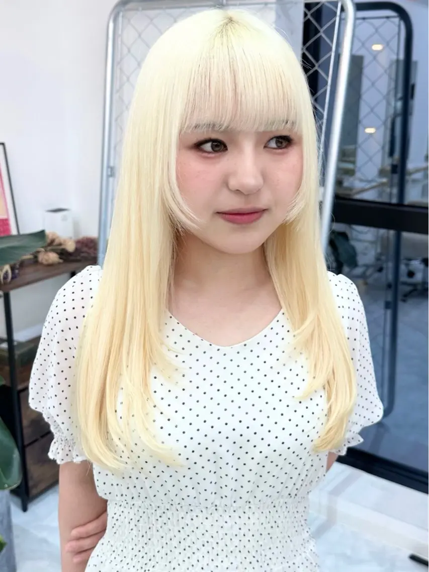 ロング ヘアカラー トリートメント 🤍ムラ修正ブリーチ 🤍原宿/YUUのヘアスタイル