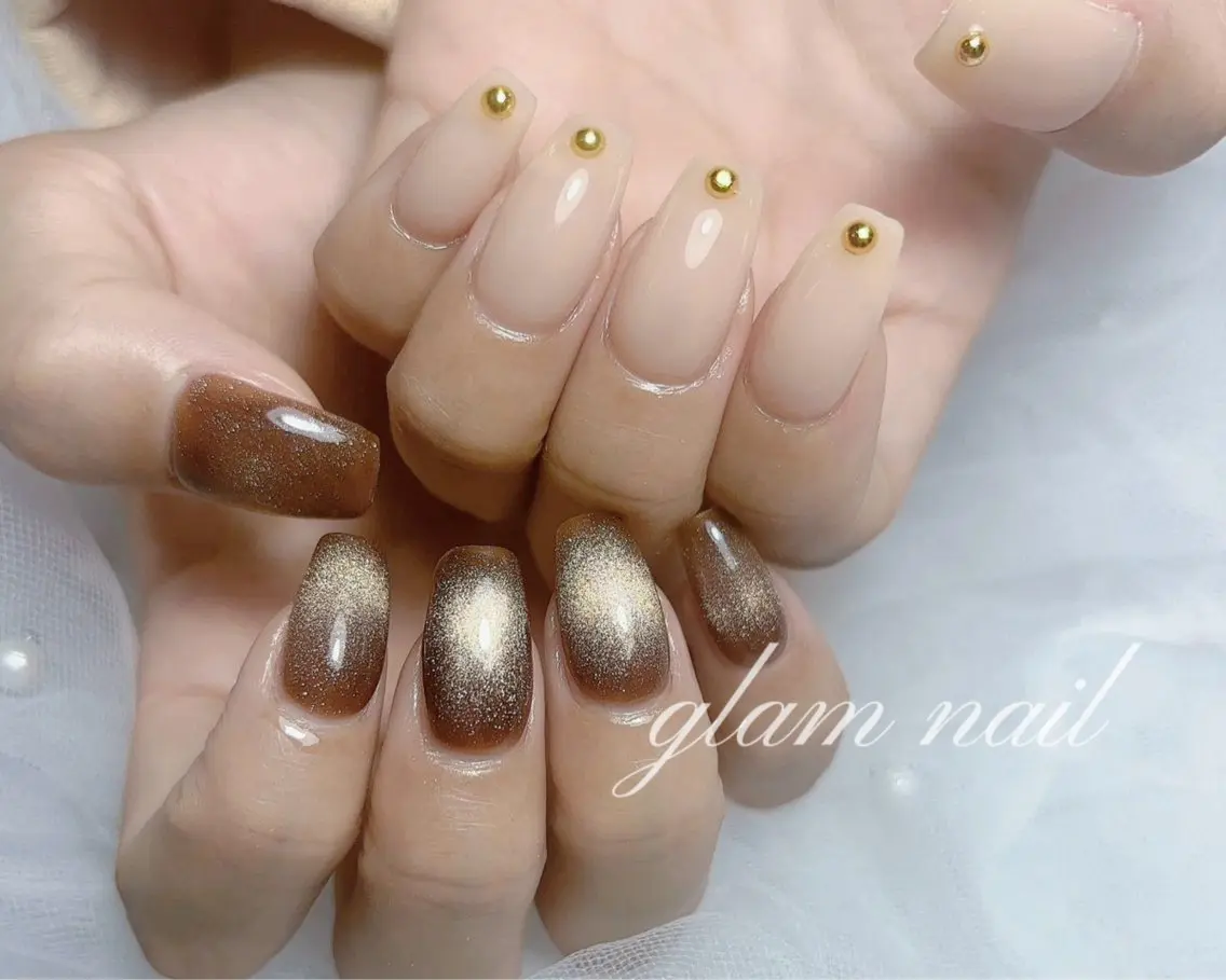 ネイル ハンドネイル エツメ💅 長さだし🎀デザインのネイルデザイン