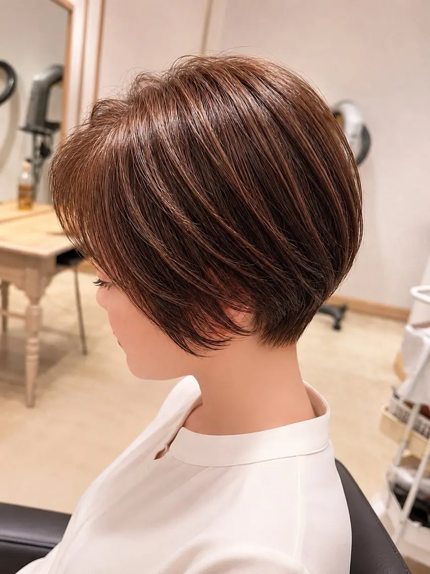 ショート カット ヘアカラー トリートメント 髪質改善／透明感 🫧うらののヘアスタイル