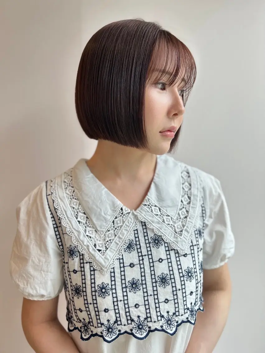 [29歳以下対象]  お気に入り登録者様限定🌟大好評🌟ぷつっとボブ×透明感カラー×内部補修2stepトリートメントの写真