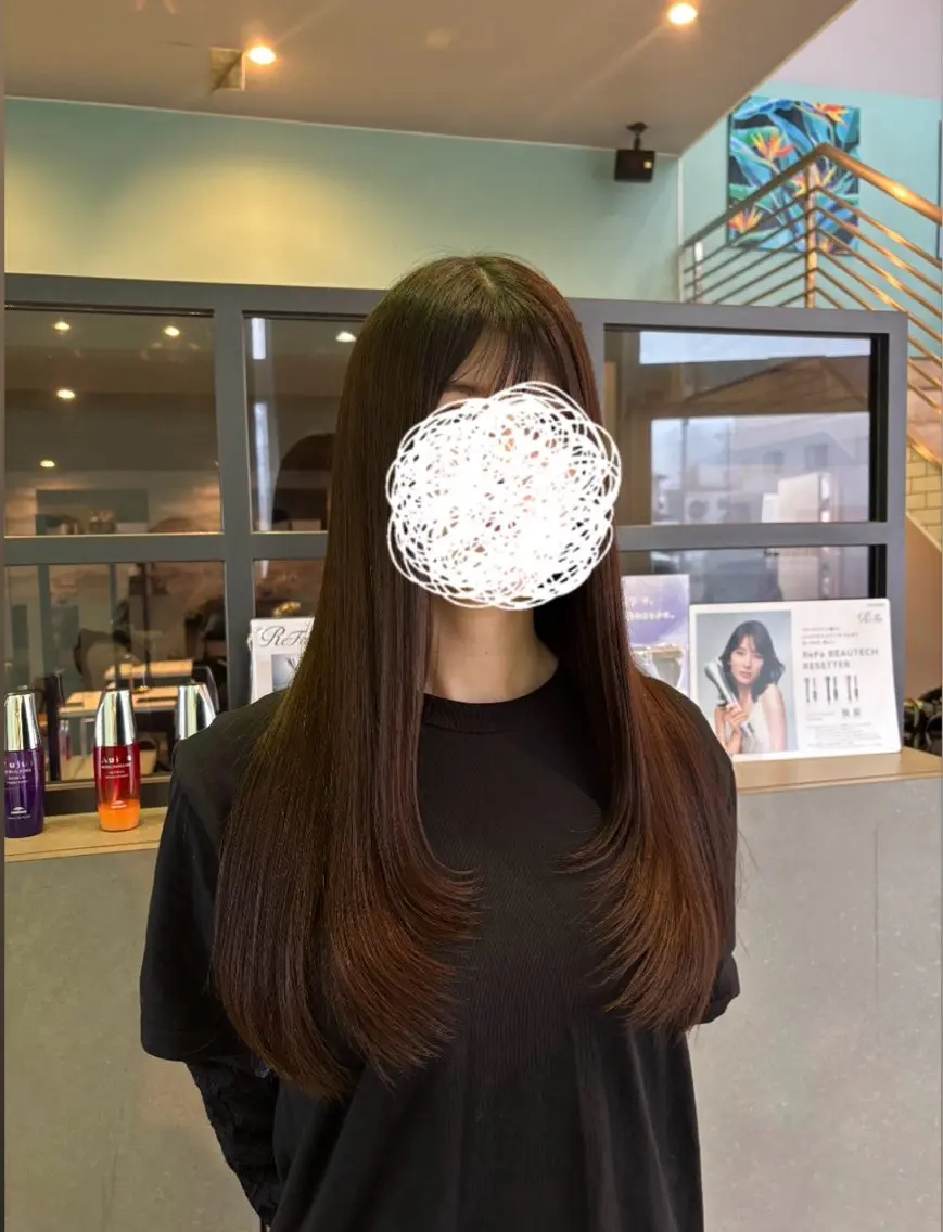 ロング レイヤーカット カット 🫧古田 穂香🫧カットモデルのヘアスタイル