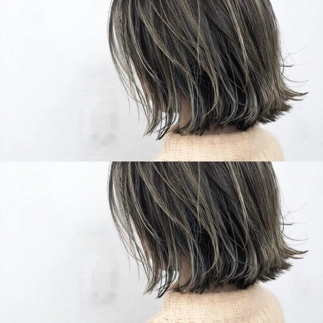 ミディアム カラー ハイライトカラー ハイライト ヘアカラー トリートメント ブリーチカラーレイヤ ーカット🦋annaのヘアスタイル