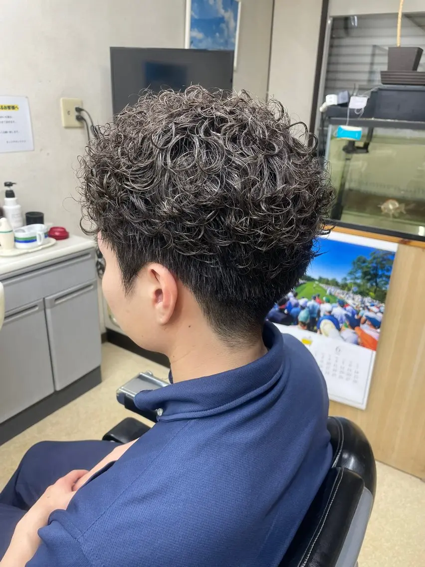 パーマ メンズ メンズパーマ プードルパーマ プードルパーマ 片桐 航太のヘアスタイル